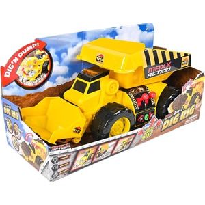 Maxx Action 2-N-1 Dig Rig Dump Truck and Front End Loader Toy Vehicle Works NEW
